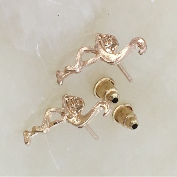NWOT jewelry earring bundle 3 pairs flamingo star gold (color) ball post - Picture 5 of 5